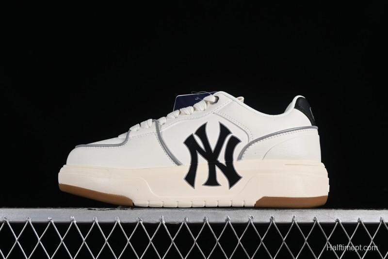 MLB Chunky Liner Basic New York Yankees Thick Sole Platform Sneakers with 6cm Height Increase - 3ASXCA12N50IVS
