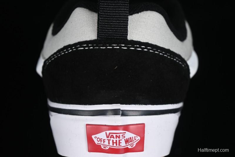 Vans Classics Knu Skool Patchwork Letter Lace-Up Chunky Tongue Platform Sneakers - VN0009QCBLK