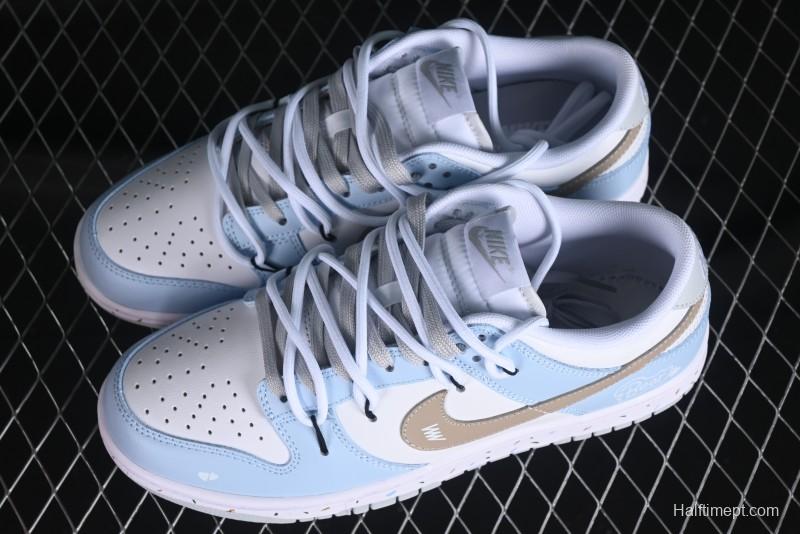 Nike Dunk Pure "Platinum" SB Low-Top Casual Sneakers with Dual Laces and Bear-Inspired Design - DV0831-101