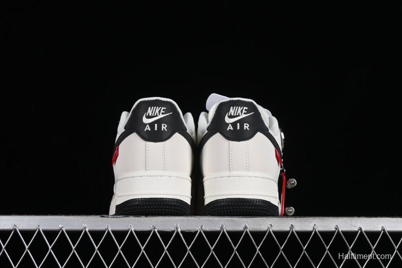 Supreme x Nike Air Force 1 '07 Low Casual Skate Shoes with Zoom Air Cushion - HD1968-009