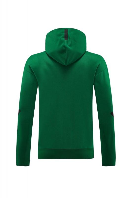 2024 Adidas Green Hoodie Full Zipper Jacket +Long Pants