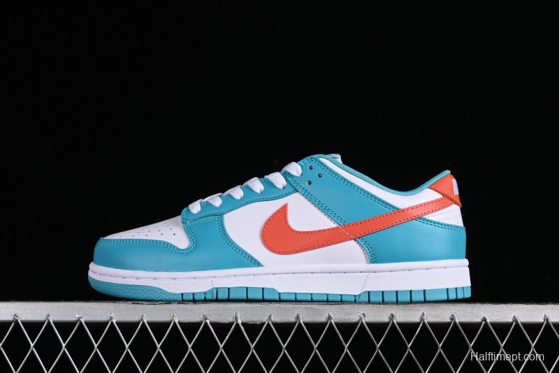 Nike SB Dunk Low Casual Skate Shoes in White Green Orange - DV0833-102