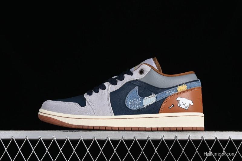 Nike Air Jordan 1 Low AJ1 Customized Low-Top Casual Sneakers - FZ5042-041