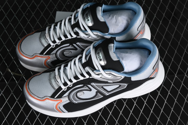 Dior B30 Sneakers with Reflective CD30 Logo and Lightweight Rubber Sole - CD30
