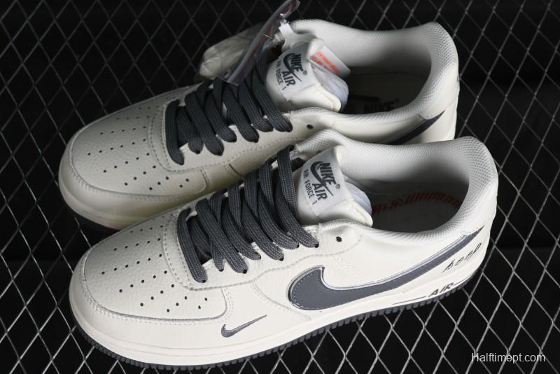 Nike Air Force 1'07 Low "Keep Fresh" Casual Sneakers in Dark Gray with Small Swoosh - BM2023-105