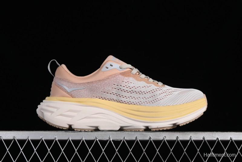 HOKA ONE ONE Bondi 8 Functional Cushioned Running Shoes with Soft EVA Midsole - 1123202 SSEG