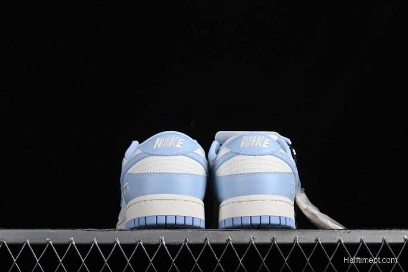 Nike SB Dunk Low Supreme Collaboration - University Blue Anniversary High-End Custom Low-Top Casual Skate Shoes - BB9898-004