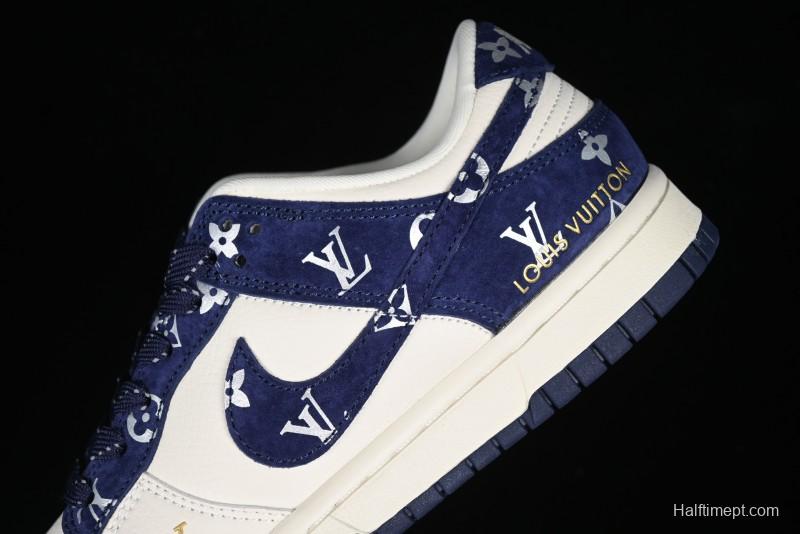 Nike SB Dunk Low LV Collaboration Anniversary Customized Low-Top Casual Sneakers - XD6188-029