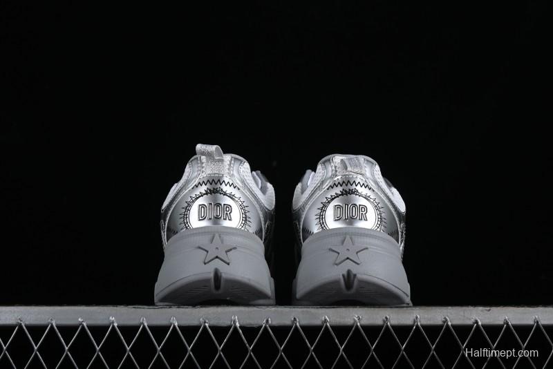 Dior Chrono Round Toe Lace-Up Lifestyle Casual Running Sneakers - 59K GREY