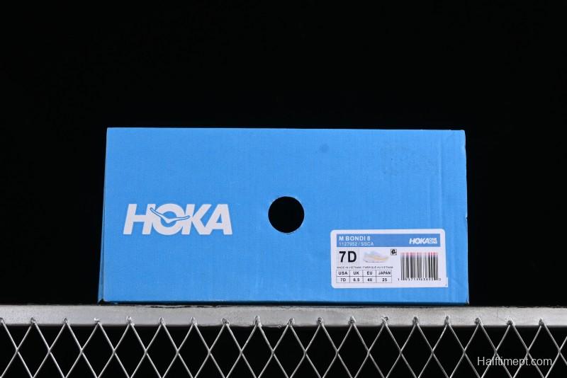 HOKA ONE ONE Bondi 8 Functional Cushioned Running Shoes with Engineered Mesh Upper - 1127954 SSCA