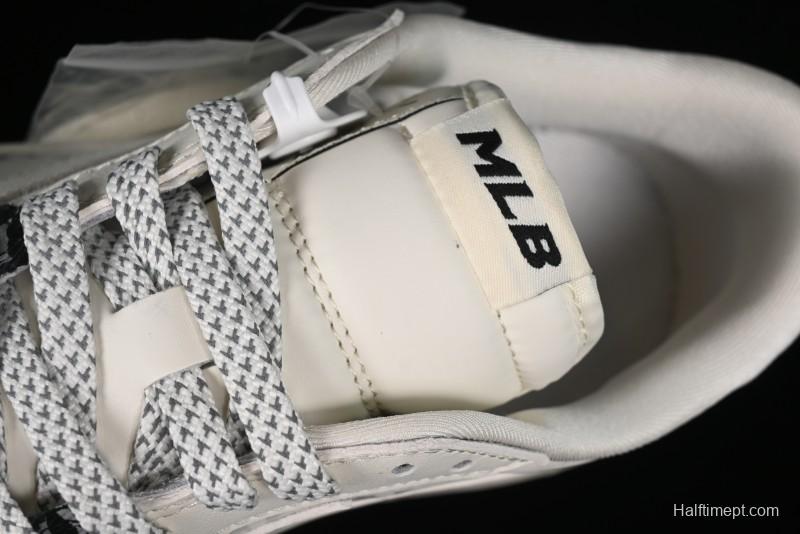 Nike Travis Scott x Fragment Design x Air Jordan 1 Low OG SP AJ1 MLB Collaboration - NY Black Print Low Top Casual Sneakers SJ2068-104