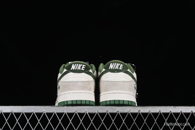Stussy x Nike SB Dunk Low Anniversary Premium Custom Sneakers - DQ1098-340