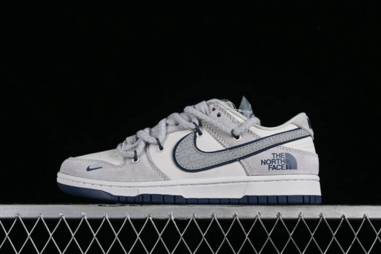 Nike SB Dunk Low The North Face Collaboration - Grey Blue Pig 8 Starry Sky Anniversary High-End Custom Low-Top Casual Skate Shoes - XX2025-311