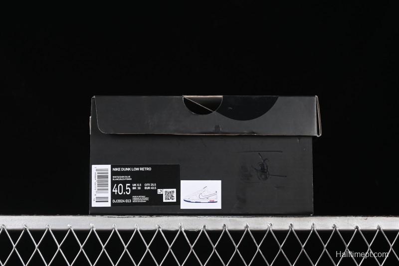 Nike SB Dunk Low Supreme Collaboration - Off White Navy Swoosh Anniversary Custom Low-Top Casual Skate Shoes - DJ2024-013