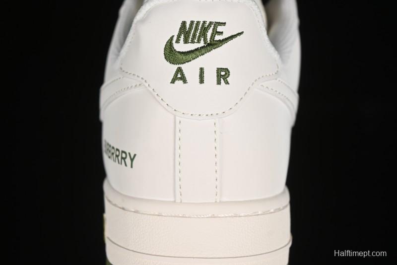 Nike Air Force 1 '07 Low Burberry Collaboration - Off White Mint Green Low Top Casual Sneakers - BB8588-221