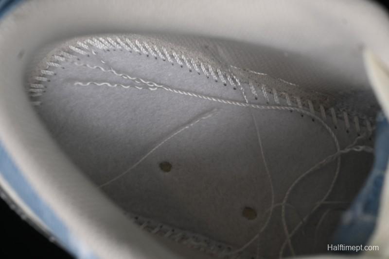 Nike Air Jordan 1 Low MLB Collaboration Retro Blue Denim Custom Basketball Shoes - DC2024-027