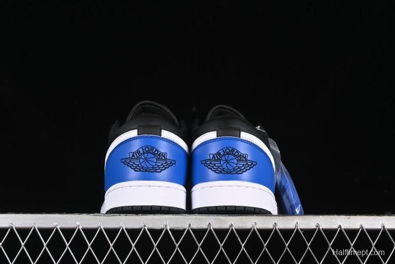 Nike Air Jordan 1 Low Retro Basketball Shoes in Black/Blue - 553558-042