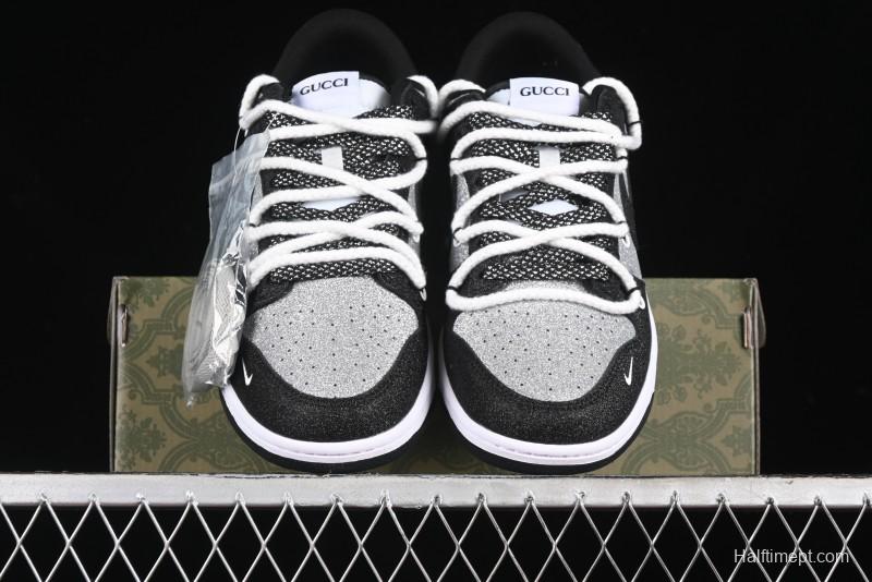 Nike SB Dunk Low Gucci Collaboration - Black Star Hook Anniversary High-End Custom Low-Top Casual Skate Shoes - SJ2068-268