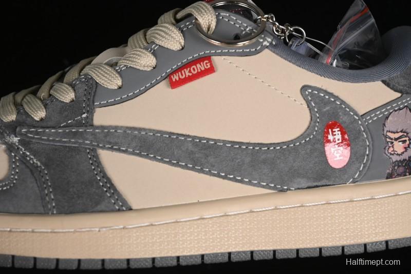 Nike Travis Scott x Fragment Design x Air Jordan 1 Low OG SP AJ1 Retro Sneakers - CH6336-013