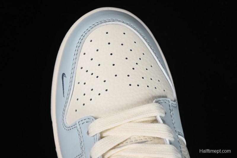 Nike SB Dunk Low Stussy Collaboration Anniversary Edition Light Blue Custom Low-Top Casual Skate Shoes - CF3688-012