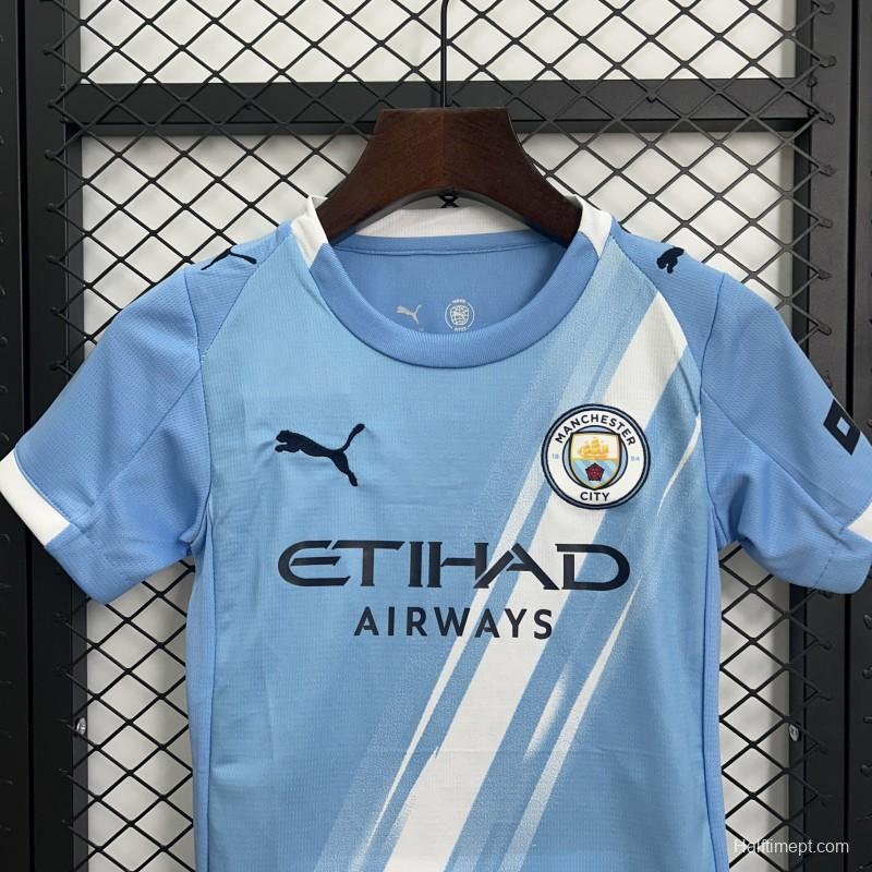 25/26 Kids Manchester City Home Size 16-28 Jersey
