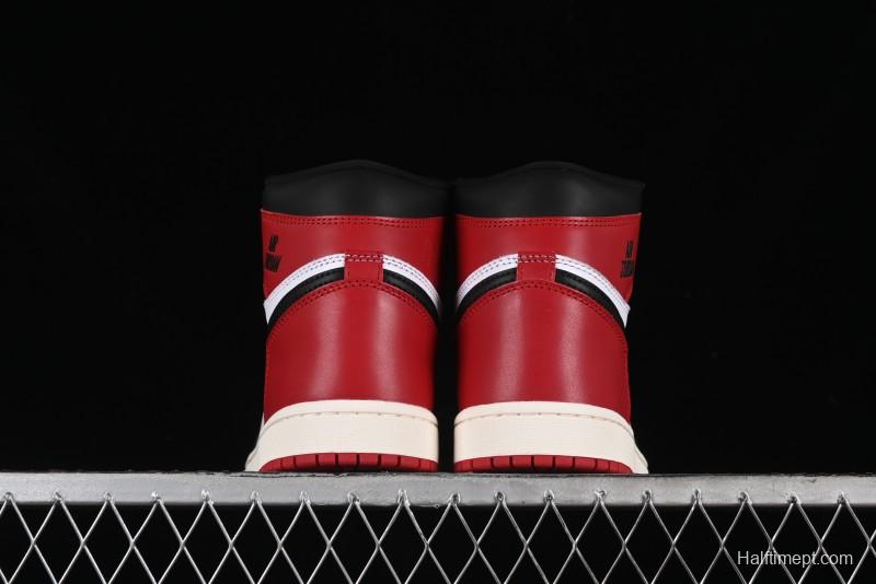 Nike Air Jordan 1 High OG Retro Basketball Shoes with Black Toe Design - DZ5485-106