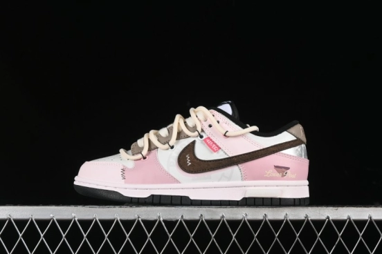 Nike Dunk Low Panda Prank Special Edition Heartbeat Mail Casual Sneakers - CW1590-100