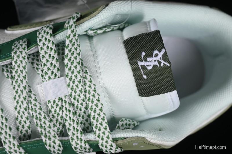 Nike SB Dunk Low Saint Laurent Series - White Green Swoosh Anniversary High-End Custom Low-Top Casual Sneakers - GF2409-170