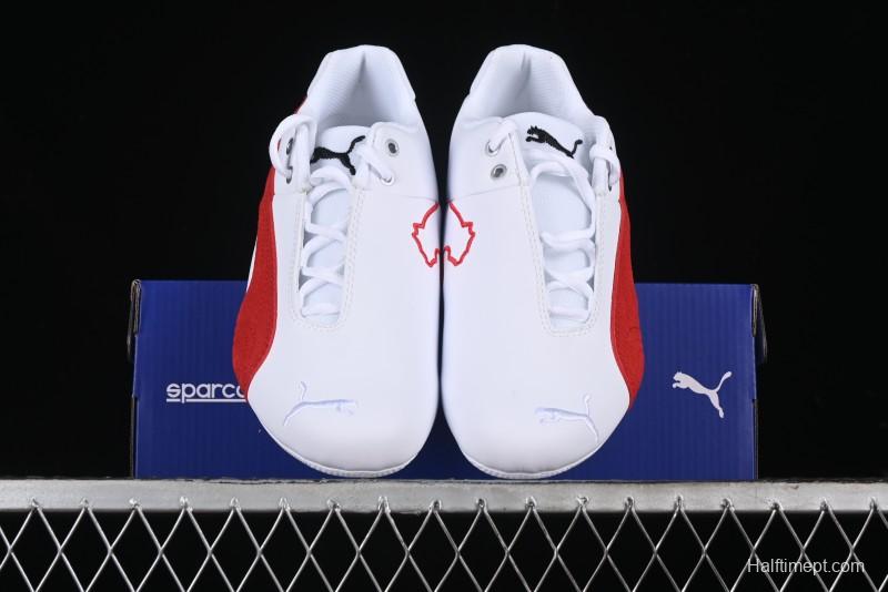 Puma Sparco Future Round Toe Lace-Up Leather Fabric Low-Top Lifestyle Casual Shoes - 308585-02