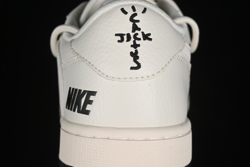 Nike Travis Scott x Fragment Design x Air Jordan 1 Low OG SP AJ1 Black Logo Drawstring Low-Top Casual Sneakers - SJ0086-135