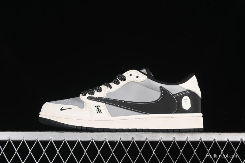 Nike Travis Scott x Fragment Design x Air Jordan 1 Low OG SP AJ1 Bape Collaboration - BB6511-626