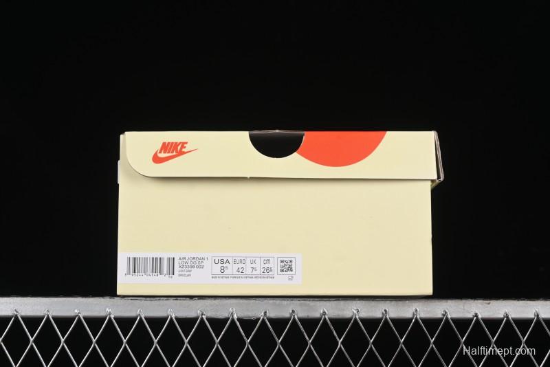 Nike Travis Scott x Fragment Design x Air Jordan 1 Low OG SP AJ1 Retro Sneakers - XZ3398-002