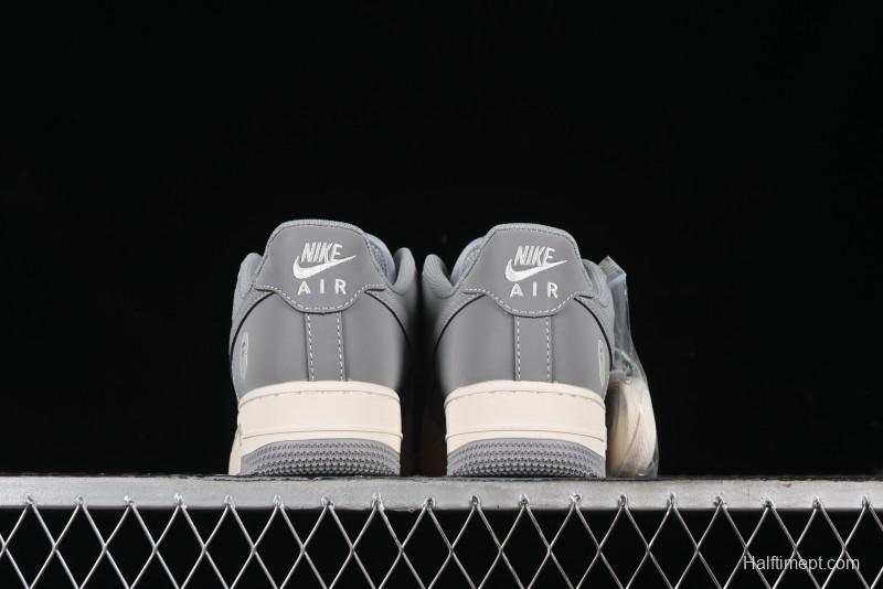 Nike Air Force 1 '07 Low Bape Collaboration - Off White Grey Low Top Casual Sneakers - BB6566-207