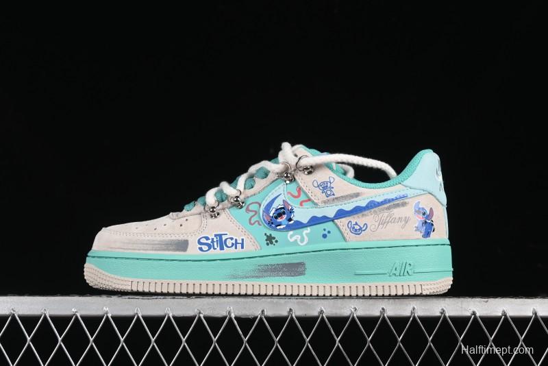 Nike Air Force 1 '07 Low x Stitch Casual Lace-Up Sneakers - DZ1328-222