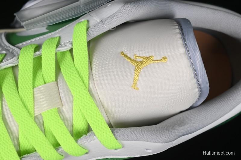 Nike Air Jordan 1 Low AJ1 White Green Double Hook Low-Top Retro Basketball Shoes - FZ5046-041