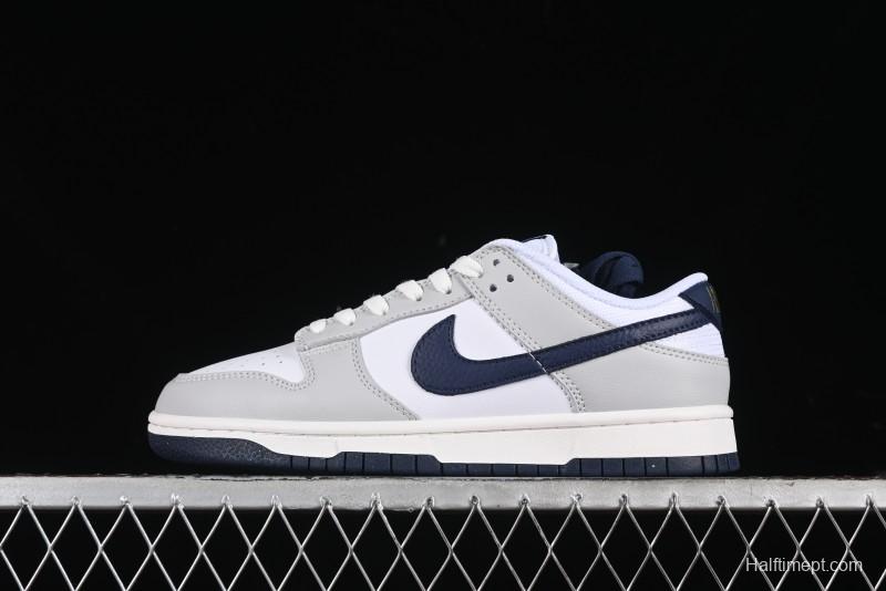 Nike Dunk Low SB Casual Sneakers in Photon Dust and White with Obsidian Accents - HF4299-001