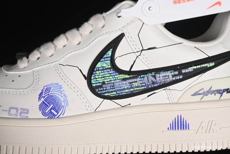Nike Air Force 1'07 Low "Punk Future" Cyberpunk Style Casual Sneakers - DV3464-020
