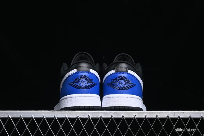 Nike Air Jordan 1 Low Retro Basketball Shoes Black Blue - 553558-042