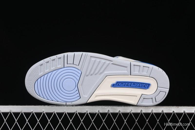 Nike Air Jordan 3 Retro "Lucky Shorts" Basketball Shoes with University Blue and White Colorway - CT8532-101