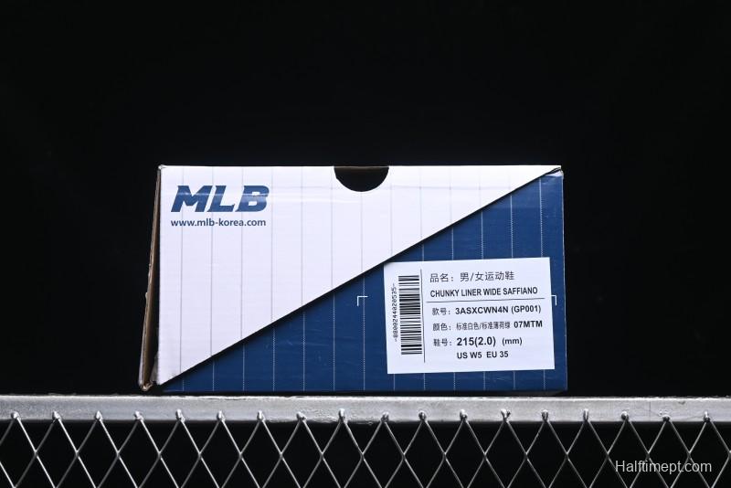 New York Yankees MLB Chunky Liner Wide Saffiano Platform Casual Sneakers - 3ASXCWN4N07MTM