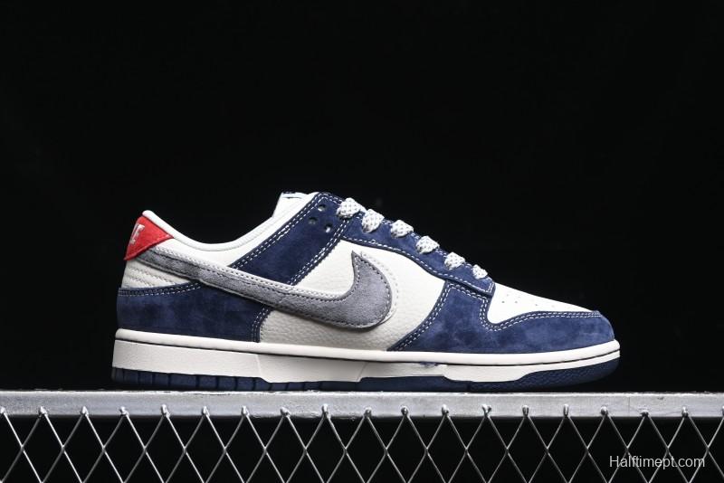Nike SB Dunk Low The North Face Collaboration - Light Blue Grey Check Anniversary High-End Custom Low-Top Casual Skate Shoes - YX5066-251