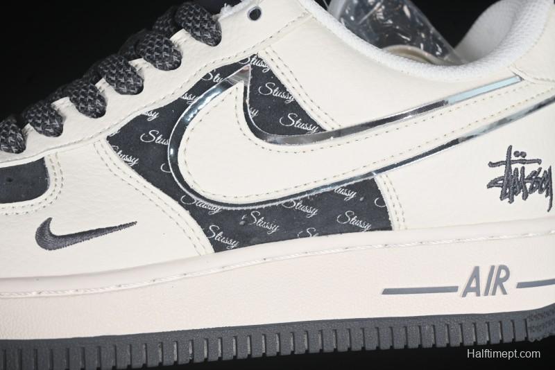 Nike Air Force 1 '07 Low Stussy Collaboration Beige Grey Casual Sneakers - XZ6188-726