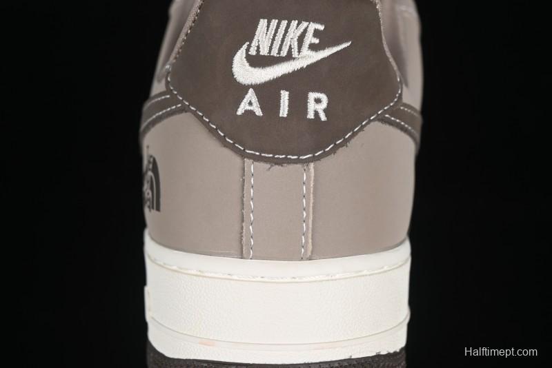 Nike Air Force 1 '07 Low The North Face Collaboration Light Brown Ghost Face Casual Sneakers - KK1988-065