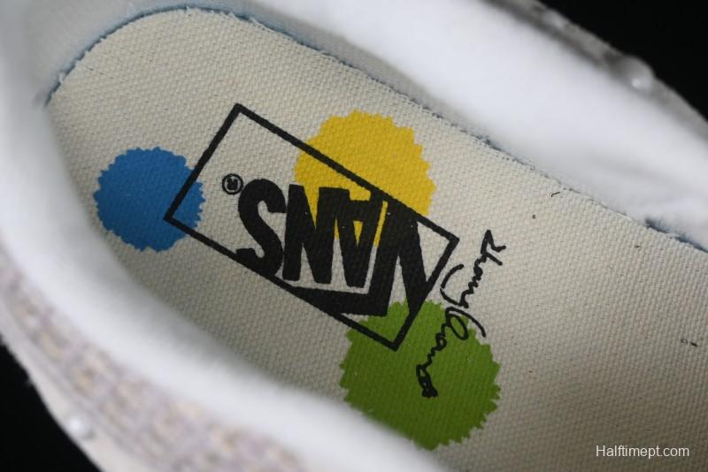 Vans Knu Skool Pearl White Grey Low Top Casual Skate Shoes - VN0007QDBGE