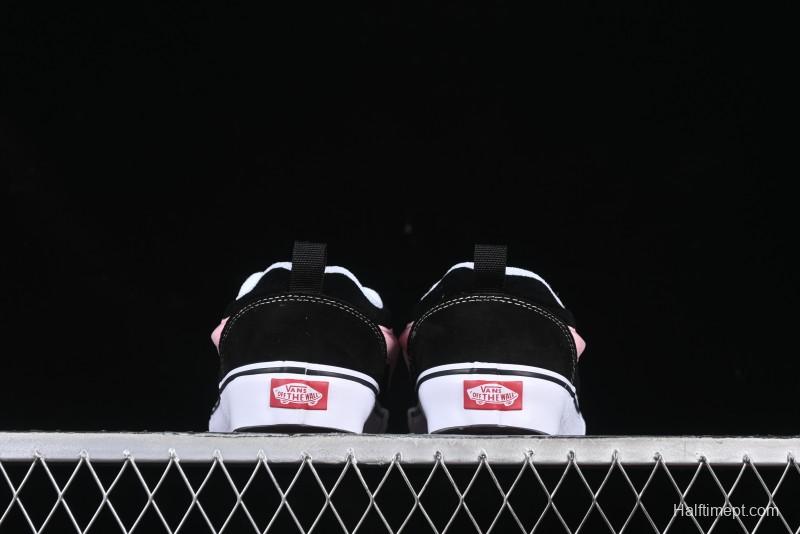 Vans Knu Skool Black Pink Color Comfortable Fashion Anti-Slip Wear-Resistant Low-Top Casual Skate Shoes - VN0009QCB9P