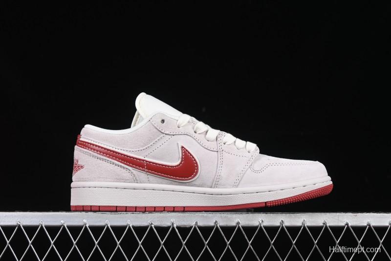 Nike Air Jordan 1 Low Retro Basketball Shoes Snake Year Limited Edition with Red Swoosh - XX3318-513