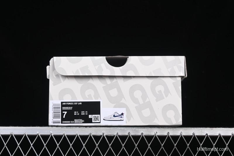 Nike Air Force 1 '07 Low The North Face x CDG Blue Double Swoosh Casual Sneakers - DM6688-019