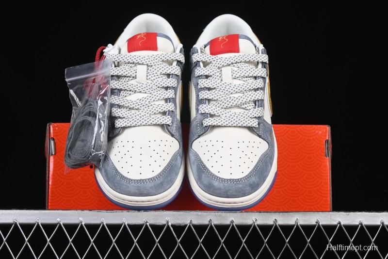 Nike SB Dunk Low Year of the Snake Limited Edition - Gold Snake Anniversary Custom Low-Top Casual Sneakers - XX3168-116