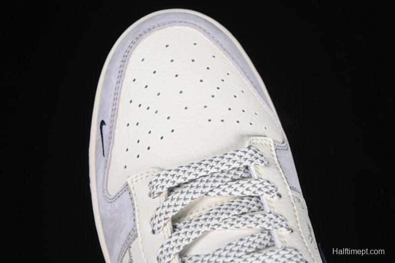 Nike SB Dunk Low Stussy Collaboration Blue Swoosh Gum Sole Anniversary Custom Low-Top Casual Sneakers - XS1086-012