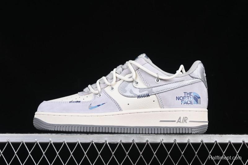Nike Air Force 1 '07 Low The North Face Collaboration Silver Swoosh Drawstring Casual Sneakers - DM6688-016